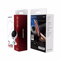 Automobilinis universalus telefono laikiklis BOROFONE BH5 Platinum tvirtinamas ant prietaisų skydelio, juodas