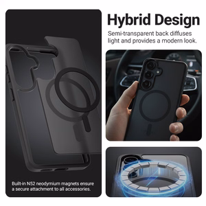 Crong Hybrid Matte Magnetic MagSafe case for Xiaomi Redmi Note 15 Pro+, black