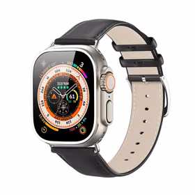 DUX DUCIS dirželis YS natūralios odos Apple Watch 38 / 40 / 41 mm juodas