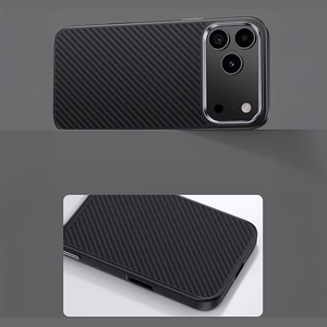 Benks Magnetic Armor Pro 600D kevlaro dėklas su metaliniu rėmeliu (C.K.FL.AP.BK.BA72), skirtas iPhone 18 Pro / 17 Pro, juodas