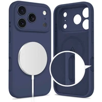 Tech-Protect Silicone MagSafe Case for iPhone 17 Pro - Navy Blue