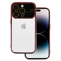 Dėklas telefonui su elektro lęšiu Iphone 12 vyšninė
