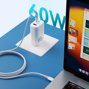 BWOO Kabelis USB-C - USB-C 1m 60W ABS + TPE X282 C-C baltas