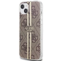 Guess IML 4G Gold Stripe dėklas telefonui iPhone 15 Plus / 14 Plus - rudas
