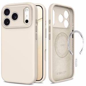 Tech-Protect Uniq MagSafe CC dėklas, skirtas iPhone 18 Pro / 17 Pro, smėlio spalvos