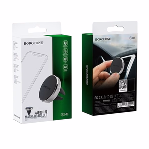 Automobilinis telefono laikiklis Borofone BH8, tvirtinamas ant ventiliacijos grotelių, magnetinis, juodas
