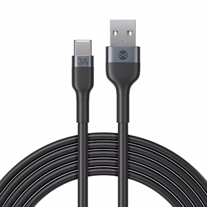 Forever lankstus kabelis USB - USB-C 1,0 m 3A juodas