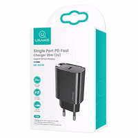 USAMS Tinklo įkroviklis 1xUSB-C T39 20W(only head) PD3.0 Fast Charging juodas/black CC131TC01 (US-CC131)