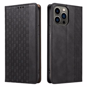 Magnetinis dirželio dėklas telefonui iPhone 14 Plus su atverčiamu dangteliu, pinigine, mini dirželiu ir stovu, juodas
