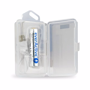 everActive 18650 3,7V Li-ion 2600 mAh baterija su micro USB įkrovimu ir apsauga, dėžutė