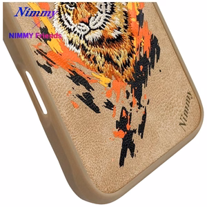 Nimmy Tiger magnetinis dėklas telefonui iPhone 16 - rudas