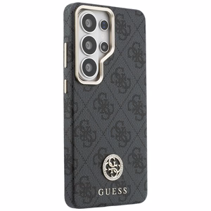 Guess dėklas 4G Rhinestone Round Logo MagSafe for Samsung Galaxy S26 Ultra juodas