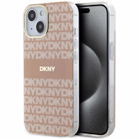 DKNY IML Mono ir juostelės Magnetinis dėklas iPhone 15 / 14 / 13 - rožinė