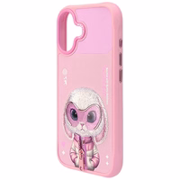 Nimmy Cool&Cute 2.0 triušio dėklas telefonui iPhone 17 - rožinis