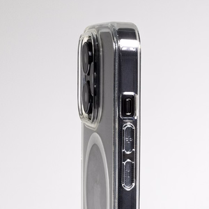 Crong Clear MAG Cover dėklas, skirtas iPhone 13 Mini, suderinamas su MagSafe, skaidrus