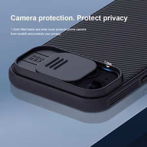Dėklas Nillkin CamShield Pro Apple iPhone 15 Plus mėlynas