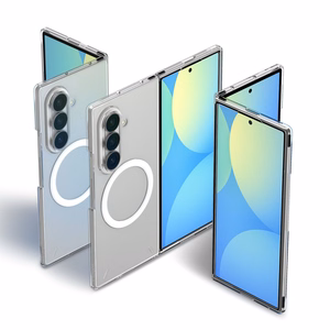 Spigen AirSkin MagFit dėklas, skirtas „Samsung Galaxy Z Fold 8 Ultra“ – skaidrus su balta spalva