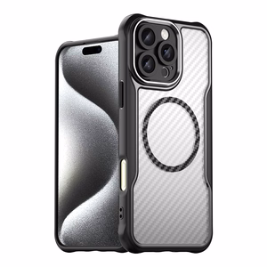 Leading Series MagSafe Silikoninis dėklas telefonui iPhone 16 Pro - juodas