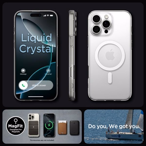 Spigen Liquid Crystal Mag Magnetinis dėklas iPhone 16 Pro - skaidrus
