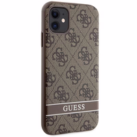 Guess GUHCN61P4SNW iPhone 11 / Xr rudas kietasis dėklas 4G Stripe