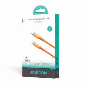 Joyroom S-A59 Vibrant Series 60W USB-C - USB-C Laidas 1.2m - oranžinis