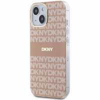 DKNY IML Mono ir juostelės Magnetinis dėklas iPhone 15 / 14 / 13 - rožinė