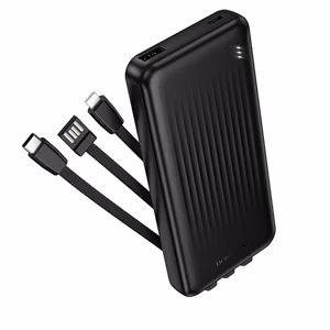 Borofone Power Bank 10000mAh BJ79 Clever - USB - with Type C and Lightning cables black