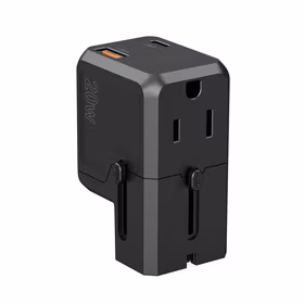 Choetech PD6038 USB-C USB-A PD 20W kelioninis įkroviklis USA EU UK AU - juodas