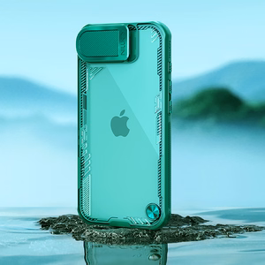 Nillkin Iceblade Prop dėklas telefonui su objektyvo dangteliu ir stovu iPhone 16e - žalias