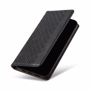 Magnetinis dirželio dėklas Samsung Galaxy S23 Ultra su atverčiamu piniginės mini dirželiu ir stovu juoda