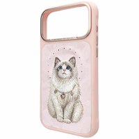 Nimmy Lucky Fashion Cat MagSafe dėklas iPhone 17 Pro Max rožinis