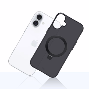 3mk Smoke magnetinis dėklas su stovu iPhone 17 telefonui - juodas