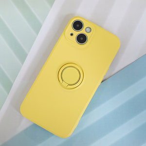 Dėklas telefonui su piršto laikikliu Xiaomi Redmi Note 13 4G (global) geltonas