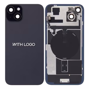 Galinis dangtelis iPhone 15 / juodas / (visos dalys) / OEM