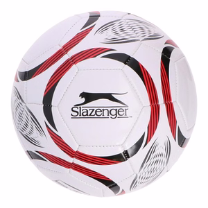 Slazenger 32 plokščių treniruotinis futbolo kamuolys, 5 dydžio, baltas ir raudonas