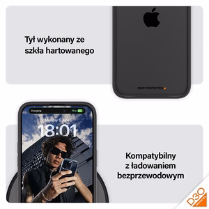 PanzerGlass ClearCase Dėklas telefonui iPhone 15 Pro Max – militārā klasė sertifikuotas, ska idrus ir juodas