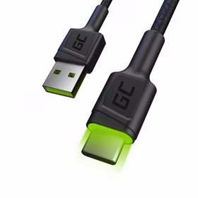 Green Cell KABGC06 USB kabelis 1,2 m USB A USB C Juoda