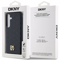DKNY Odinis raštas metalo logotipas MagSafe dėklas telefonui skirtas Samsung Galaxy S24 - juodas