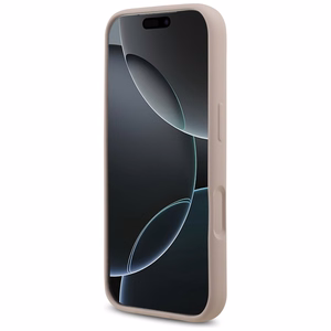 Karl Lagerfeld silikoninis Karl&Choupette žiedinis magnetinis dėklas telefonui iPhone 17 Pro - rožinis