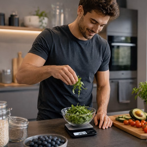 Wozinsky WAK-2252 virtuvinės svarstyklės su dideliu LCD ekranu, iki 5 kg – juodos