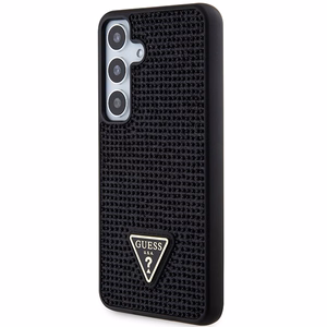 Guess Rhinestone Triangle dėklas telefonui Samsung Galaxy S24 - juodas