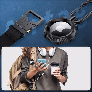 Tech-Protect TPUCarbon dėklas Apple AirTag - juodas