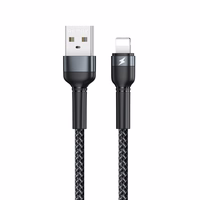 USB kabelis Remax RC-124i USB-A to Lightning 1.0m juodas