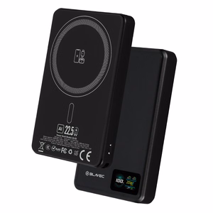 Blavec išorinė baterija 10000mAh BJ-03 Slim 13,5mm - Type C - 22,5W magnetinė Magsafe 3 in 1 (PBBJ03-MC10B) juoda aliuminis