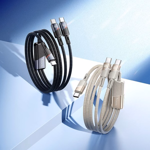 Kabelis 2in1 USB C į USB C / USB C Hoco 5A 100W 1,2 m U139 auksinis