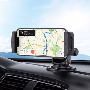 Automobilinis universalus telefono laikiklis Hoco (CA120) tvirtinamas ant prietaisų skydelio, juodas