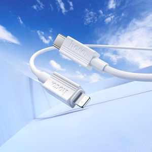 Kabelis USB-C į Lightning Hoco PD 27W 1 m X107 baltas