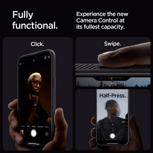 Dėklas telefonui Spigen Liquid Air ”T” MagSafe skirtas iPhone 16 Pro Max - matinis juodas