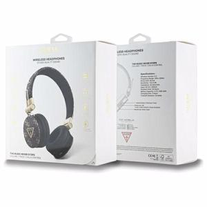 Guess Bluetooth ENC GUBH70E4PTMK ant ausų ausinės juodos/juodos 4G trikampė apvalios formos