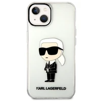Karl Lagerfeld Ikonik Karl dėklas telefonui iPhone 14 Plus - permatomas